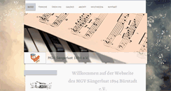 Desktop Screenshot of mgv-saengerlust-buerstadt.de