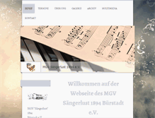 Tablet Screenshot of mgv-saengerlust-buerstadt.de